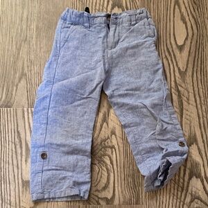 Janie and Jack Light Blue Roll-Cuff Casual Pants